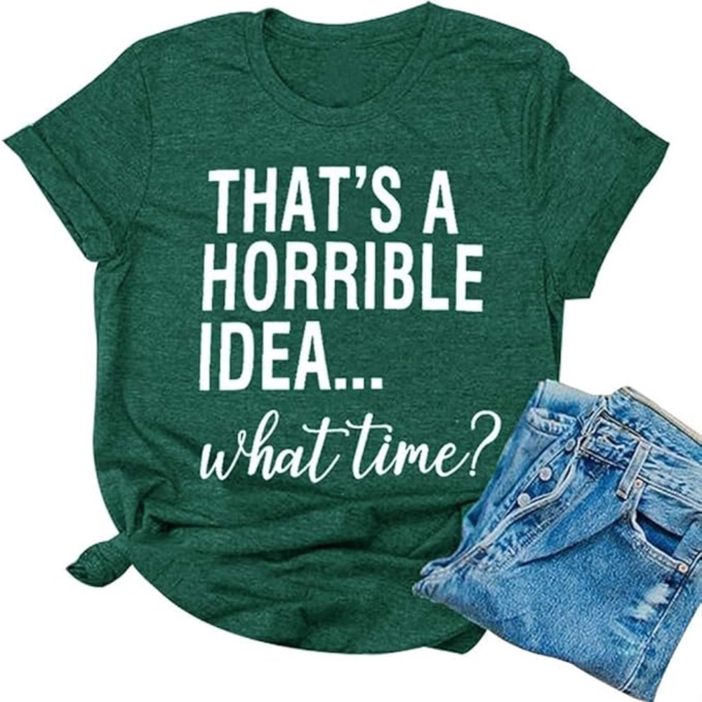 Sassy NWOT Green Graphic T-Shirt